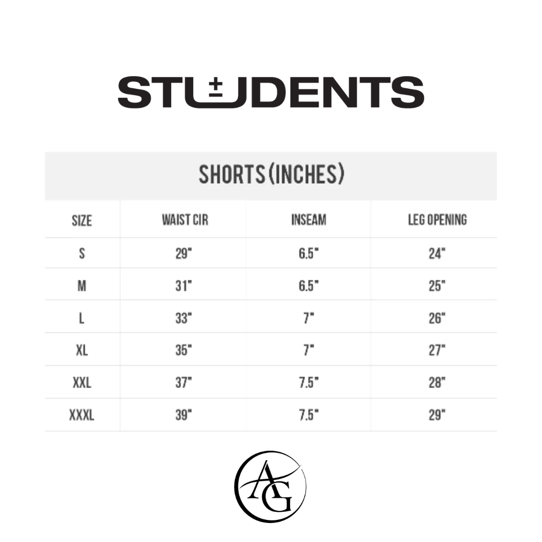 students golf shorts size guide